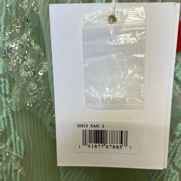 Mac Duggal 20313 NWT Embellished Soft Tie Sleeveless V Neck Gown - Picture 14 of 15